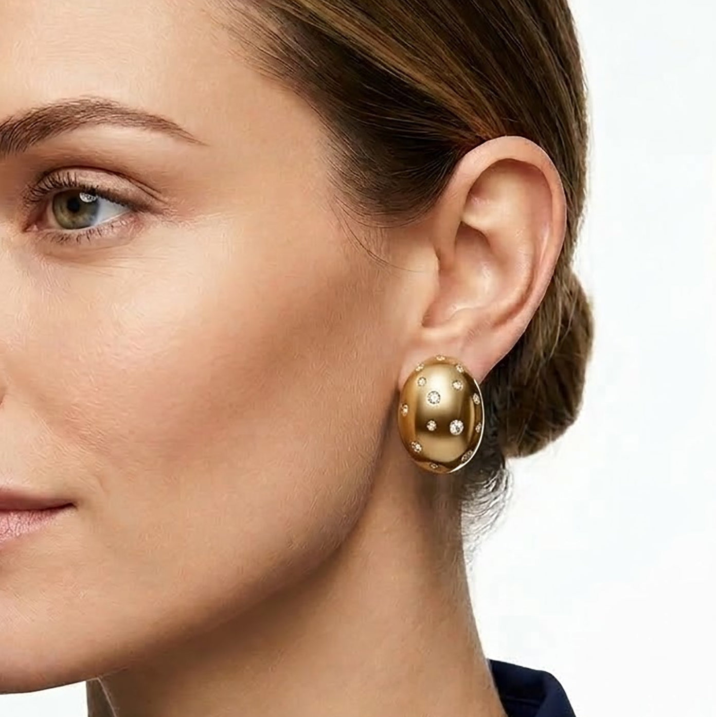 dome stud earrings for women