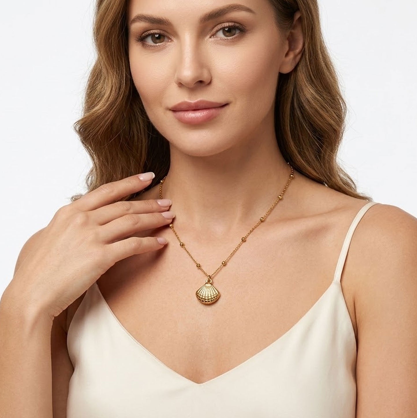 open shell pearl necklace
