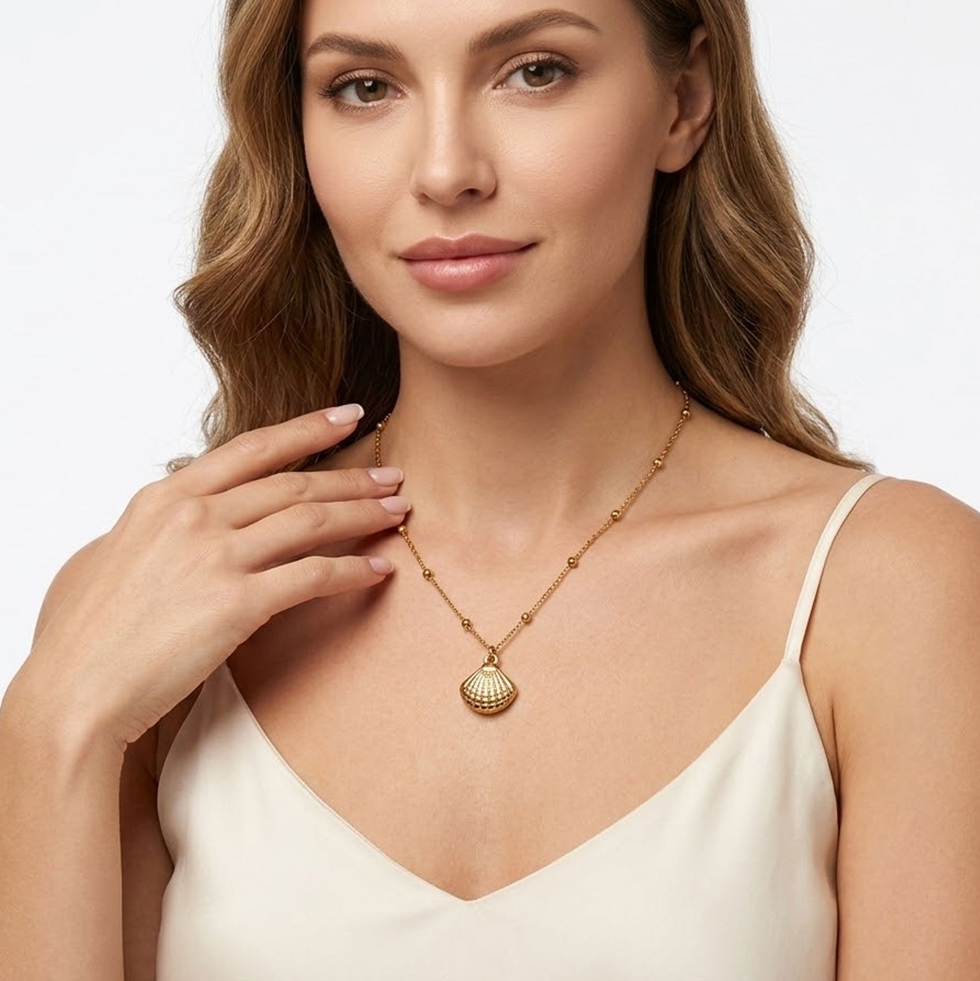open shell pearl necklace